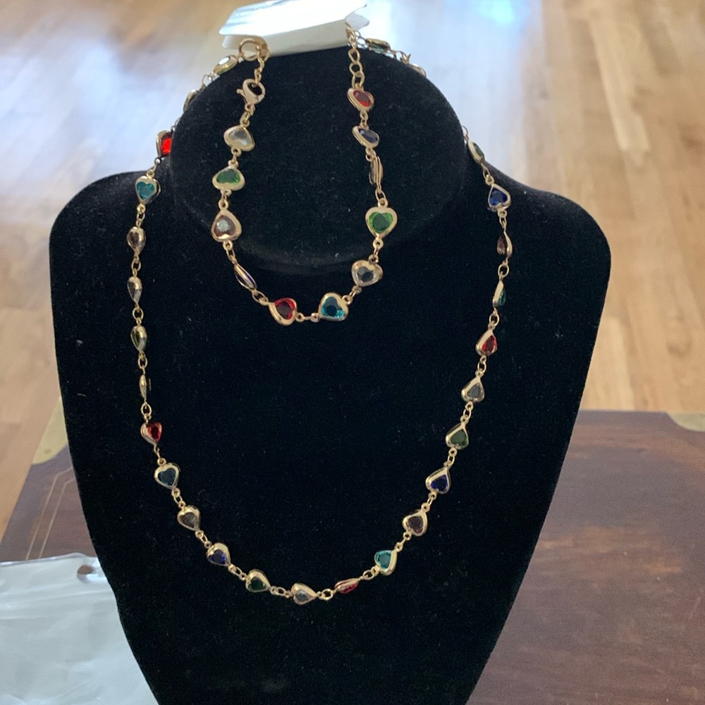 Bracelet , necklace and earrings